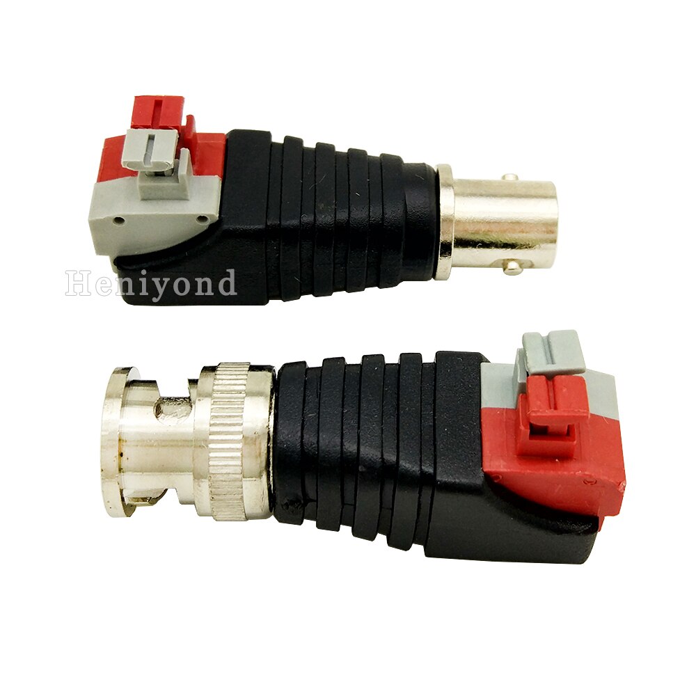 10Pairs/lot Coax CAT5 To Camera CCTV BNC UTP Video Balun Connector Female Adapter BNC Male Plug Accessories For CCTV Camera