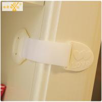 10pcs Child Protection Lock Color Nylon Webbing Multifunctional Adjustable Hook And Loop Cabinet Drawer Safety Lock Household: White