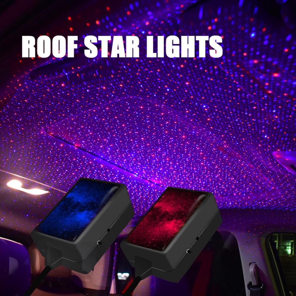 Switch Roof Star LED Night Lights Car USB Projector Light Atmosphere Lamp Home Ceiling Decorative Light Projection Starry Lamp