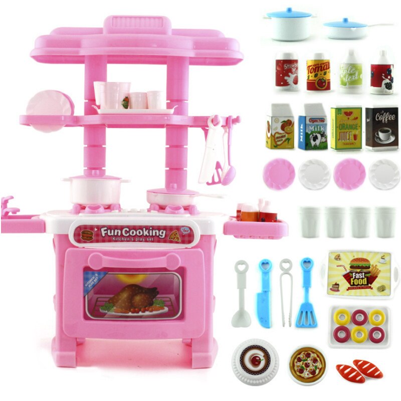 boy girl kitchen toy kitchen simulation model color kitchen education toy baby