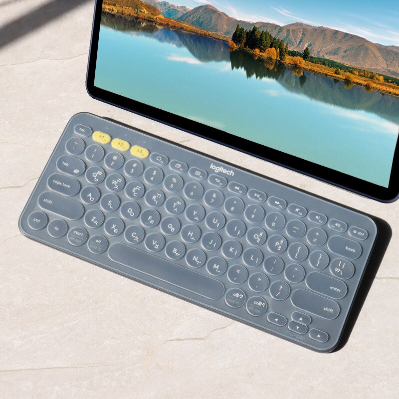 Protective Cover for Logitech K380 Wireless Keyboard Case Slim Thin in Korean / English US Soft Silicone Film Keyboard Cover: A-in Korean