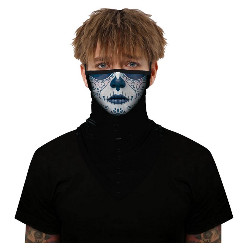 Pasamontañas 3D con estampado de payaso para Halloween, pañuelo mágico para deportes al aire libre, esquí, pesca, ciclismo, senderismo, máscara, bufanda para el cuello: 5
