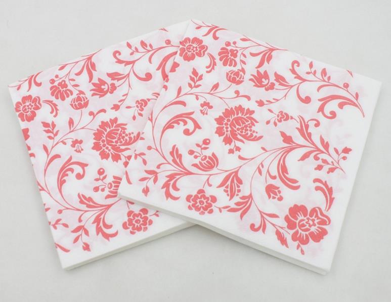 20 stk / pakke papirservietter blomsterbegivenhed & fest servietter servietter til servietter til dekoration af decoupage: 3