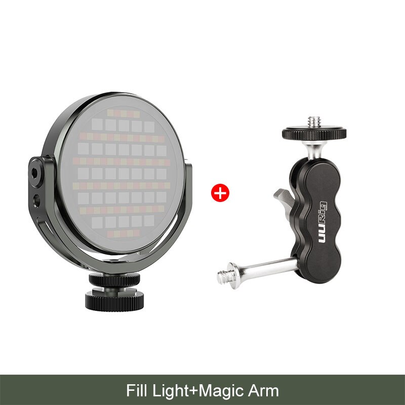 FOTOBETTER Regolabile HA CONDOTTO LA Luce Video Rotondo RGB Full Color Luce di Riempimento Fotografia di Illuminazione con Estendere Braccio Magico: Light Kit