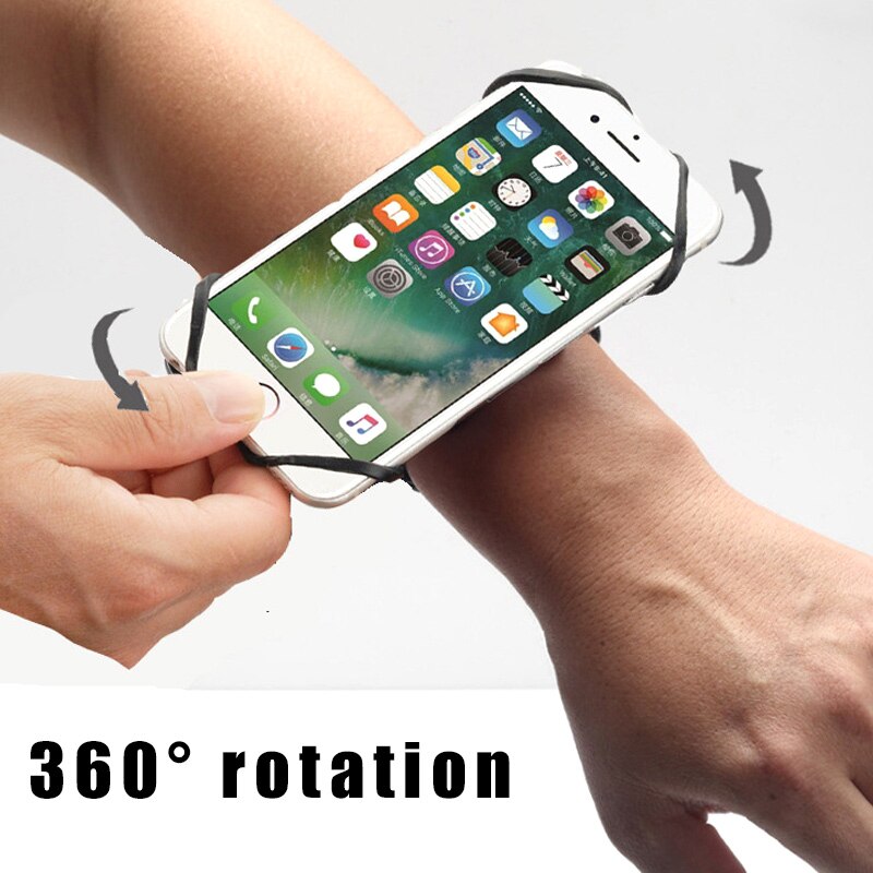 360 drejelig sports løbende armbånd mobiltelefon holder underarm armbånds taske