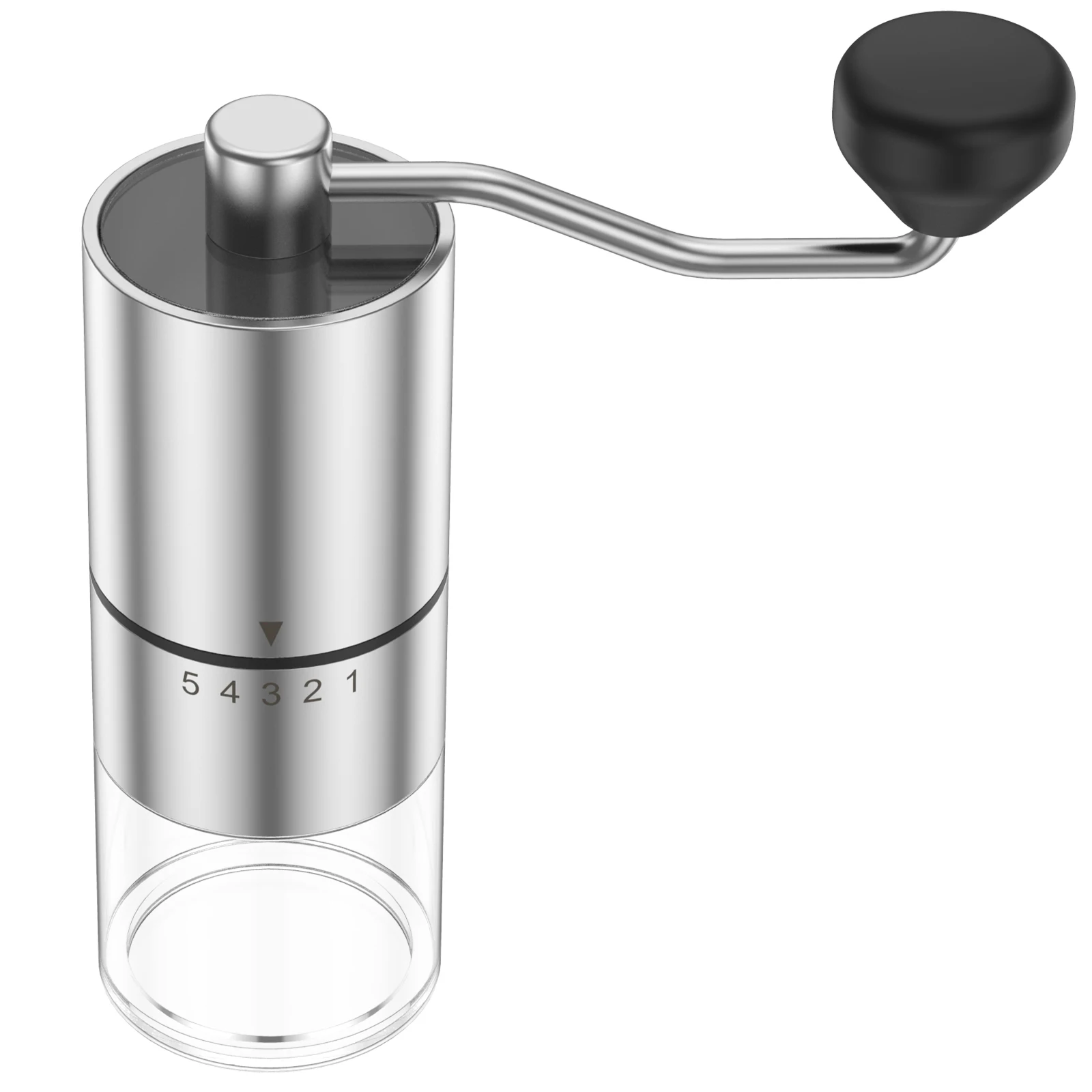 Manual Coffee Grinder, Stainless Steel Conical Burr Portable Mill for Espresso to French Press Coffee Hand Grinder: Default Title