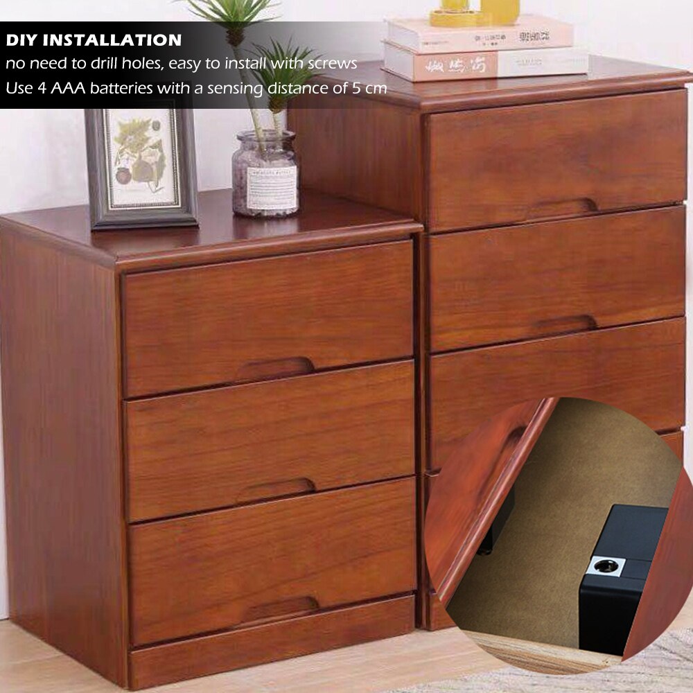 Electronic RFID Cabinet Lock No Hole Easy Installation Furniture Locker Wardrobe Shoe Cabinet Drawer Door Lock With 2 Cards