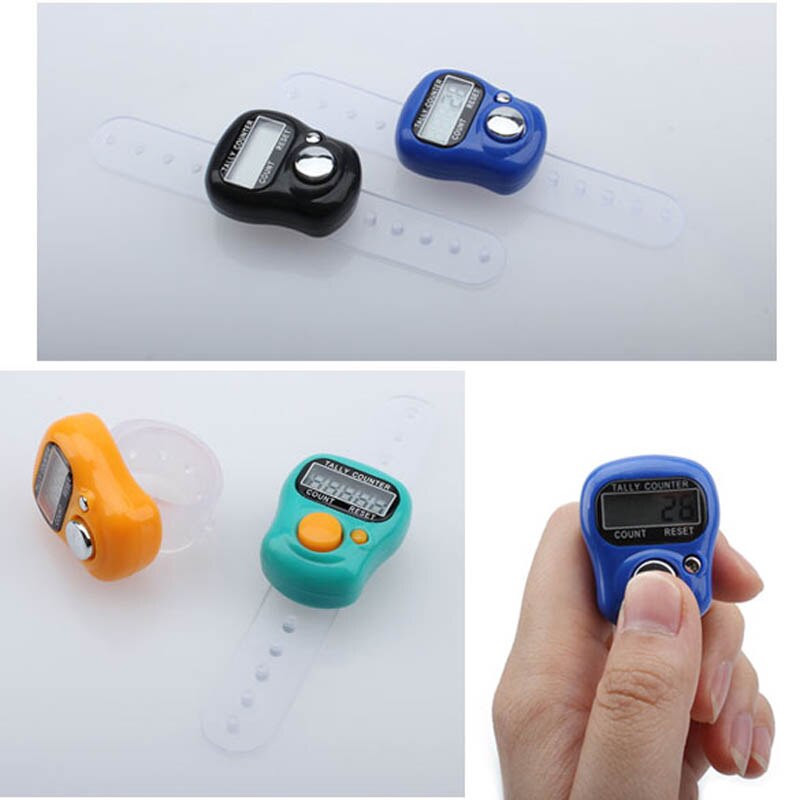 Electronic Digital Counter LCD Portable Hand Operated Tally for Kitchen Random Color PSEN999