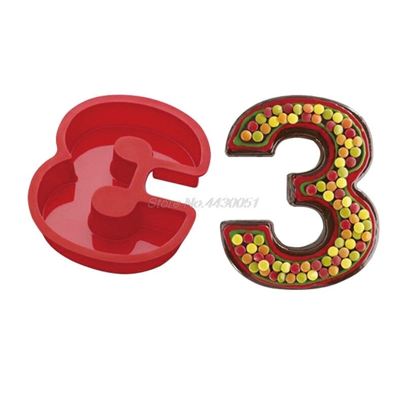 Grote siliconen cakevorm met cijfers verjaardag jubileum 0 1 2 3 4 5 6 7 8