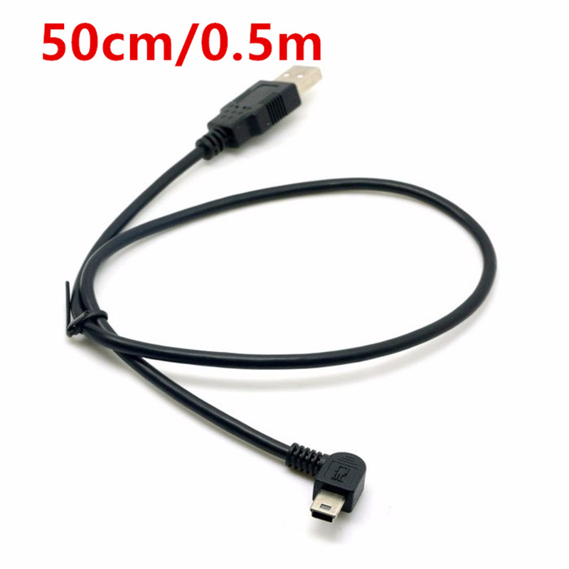 USB 2.0 Male to Mini USB B Type 5pin 90 Degree Up & Down & Left & Right Angled Male Data Cable 0.25m/0.5m/1.8m/5m