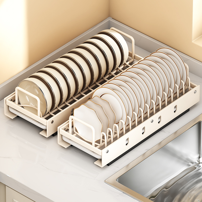 Keuken Afdruiprekken Onder Gootsteen Uittrekbare Lade Type Afdruiprek Huishoudelijke Pantry Planken Benodigdheden Multifunctionele Kast Organizer