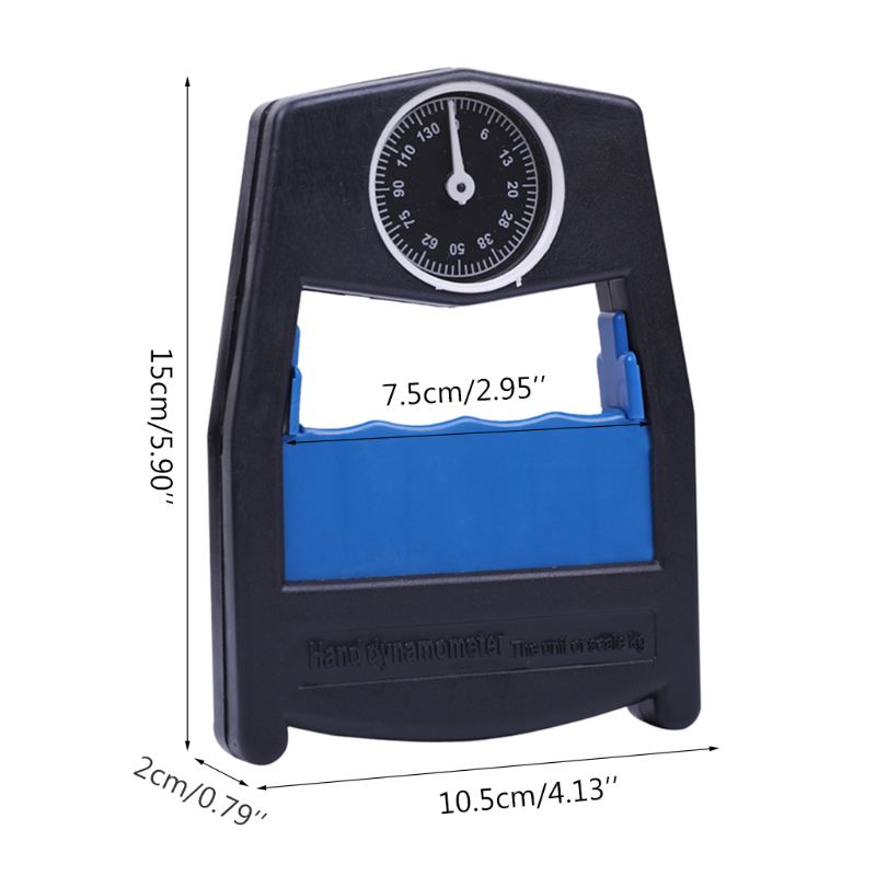 Dinamómetro manual con agarre, medidor de fuerza de potencia, herramienta de medición de fuerza de 130kg/287lbs, medidor de fuerza de capacidad, medición de ergonómico