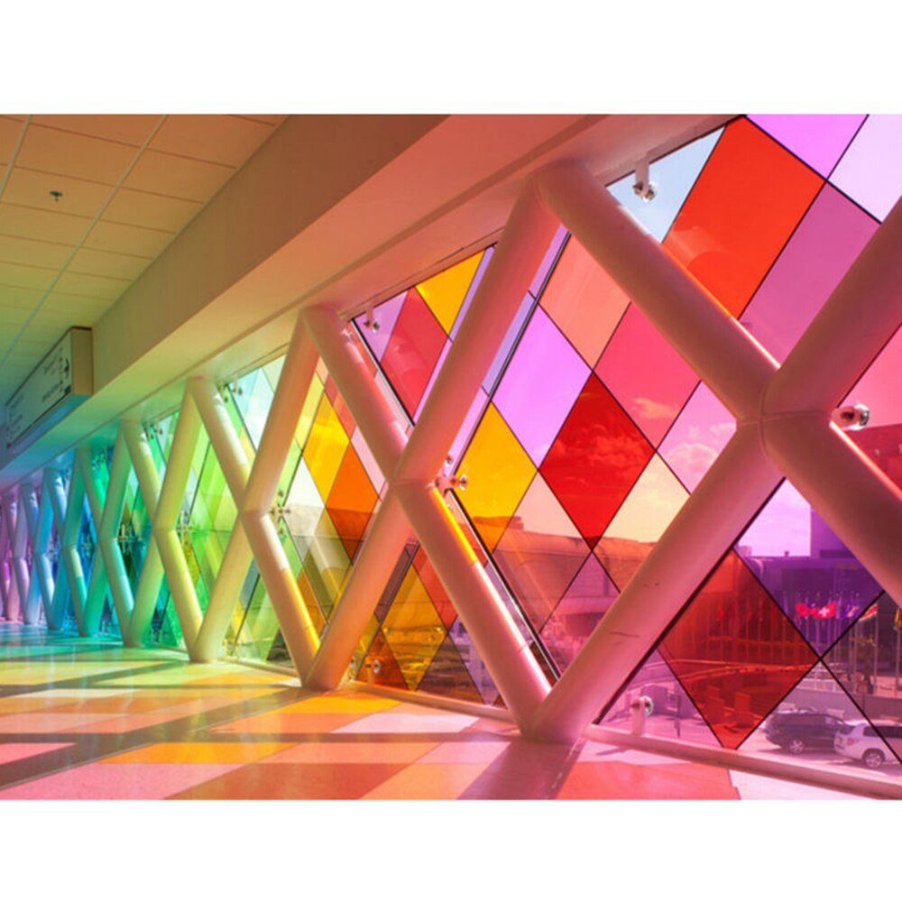 Sunice Red window film solar tint decorative privacy glass sticker for home office school building glass Self-Adhesive 76cmx3m