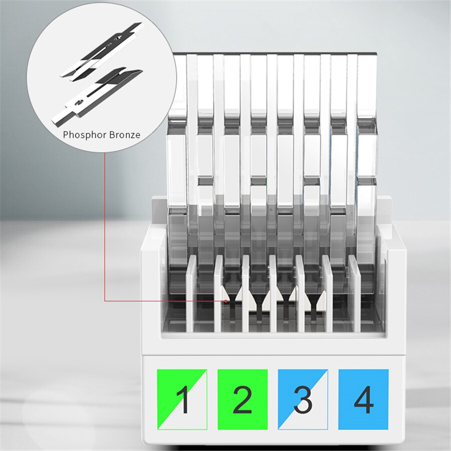 AMPCOM-Módulo de teléfono sin herramientas, adaptador chapado en oro, conector Keystone C26, RJ11 CAT3