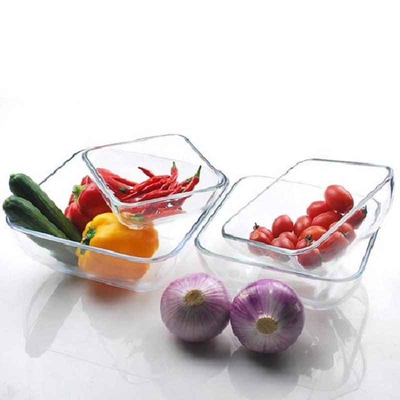 Cuenco de vidrio templado grueso para horno microondas, plato de ensalada, plato de fruta, Bol de ensalada individual, 1 ud.,