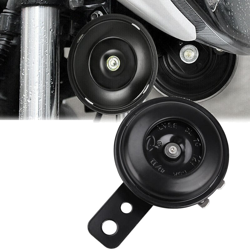 12V Waterproof Loud 105DB Round Loud Horn Speaker Universal Motorcycle Car Electric Bike ATVs Horn