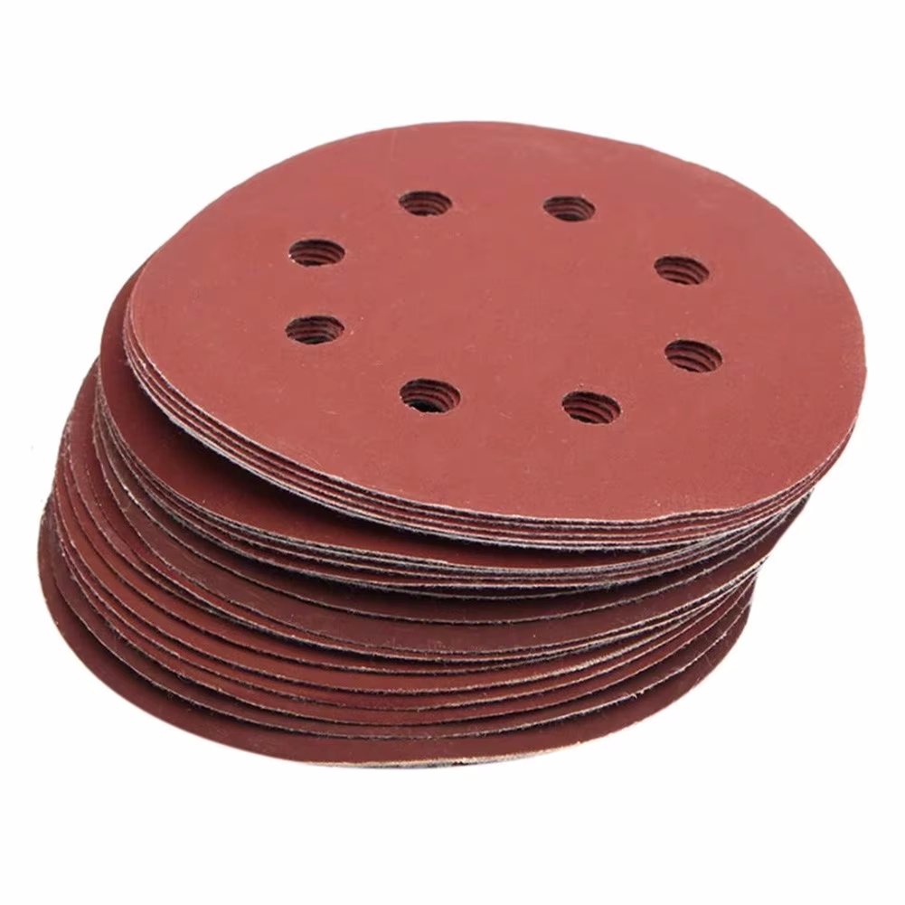 10 Stück 5 Zoll 125 mm rundes Schleifpapier 8-See-Schleifscheiben Klettverschluss Körnung 40–2000 Exzenterschleifer-Pad zum Polieren von Holz und Metall