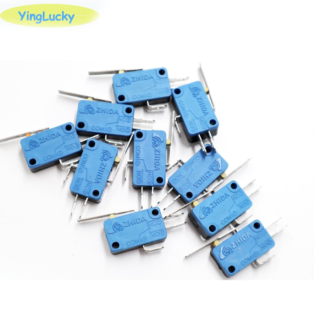 Microinterruptor de para Joystick Arcade, 3 terminales para máquina de juego, accesorios, Pa, 10 unids/lote