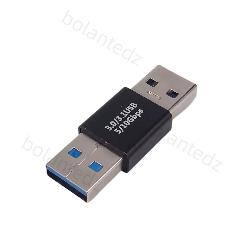 1 stk. usb 3.0 adapterkontakt hann-hunne fhan-hunn hann-hunn omformerkobling vekslerkontakt slitesterk for bærbar pc: Brun