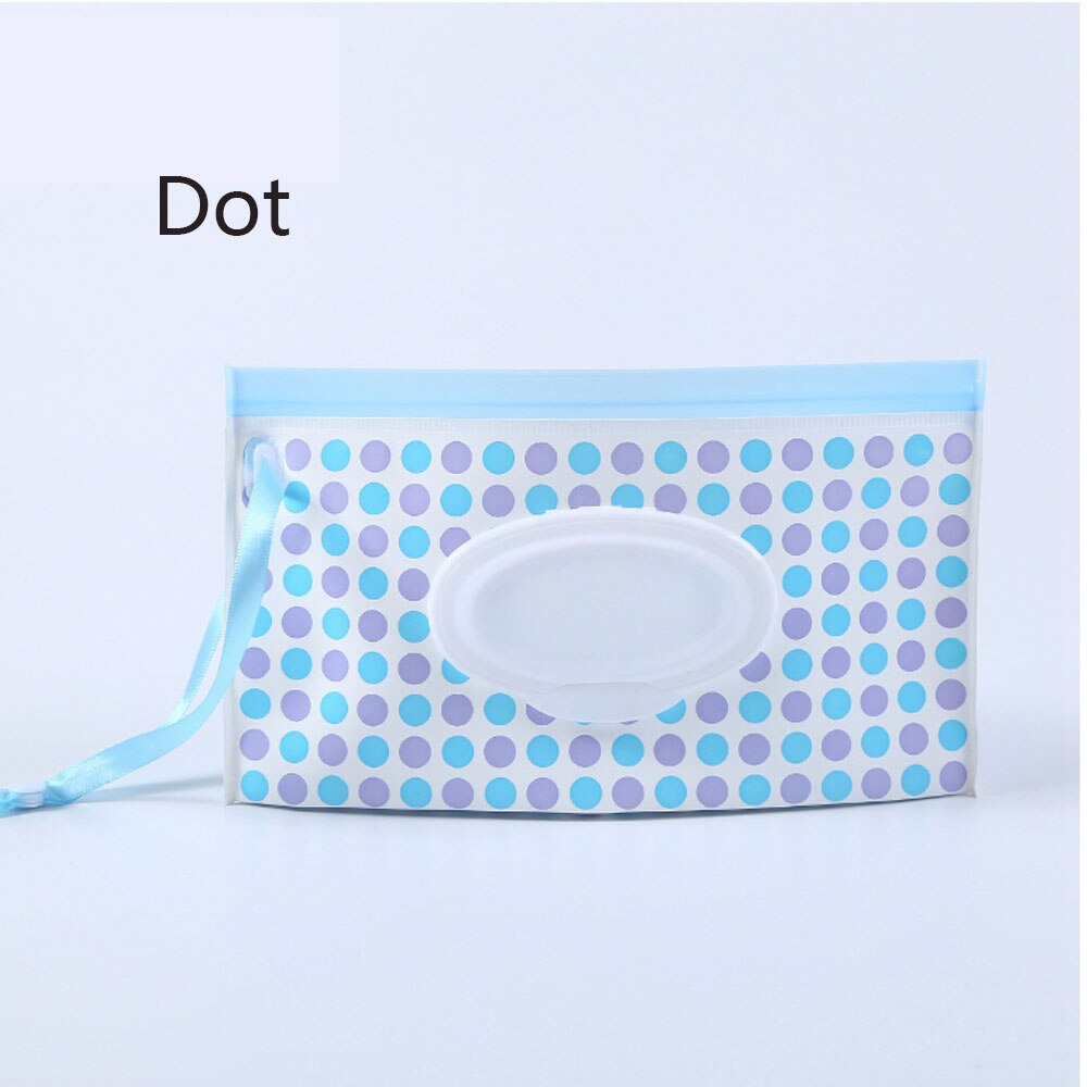 Lätt att bära snäpprem portabel baby våtservetter box våtservetter behållare miljövänlig clamshell kosmetiska rengöringsservetter fodral: Punkt