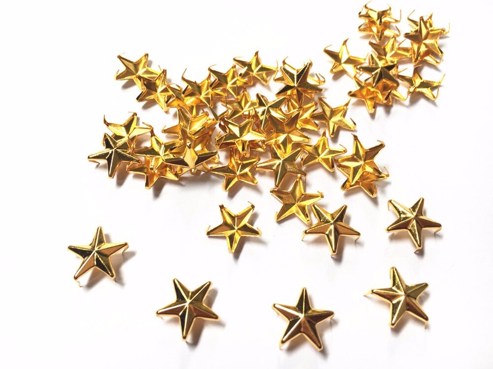 100 Pcs Star Studs Metalen Klauw Kralen Nailhead Punk Klinknagels Met Spikes (15mm)