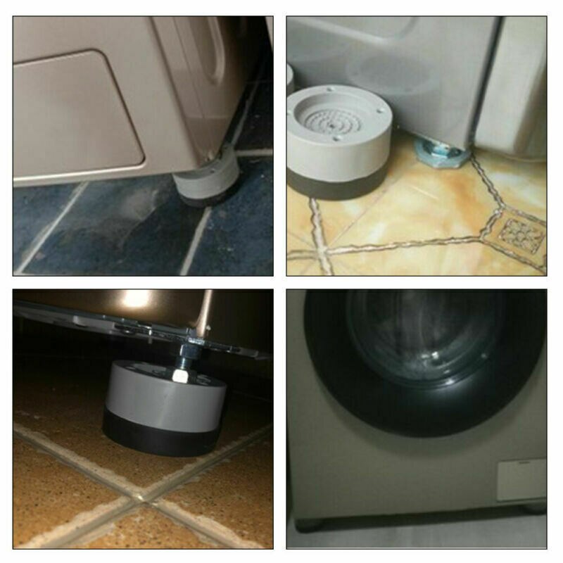 4 stuks anti-vibratie voetjes voor wasmachine, rubberen mat, anti-vibratie mat, droger, universele vaste antislipmat