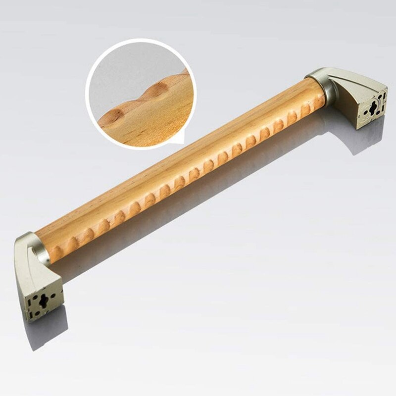 ! Stainless Steel Bathroom Shower Safety Handrails, Solid Wood Handrails, Non-Slip Elderly Bathtub Handrails