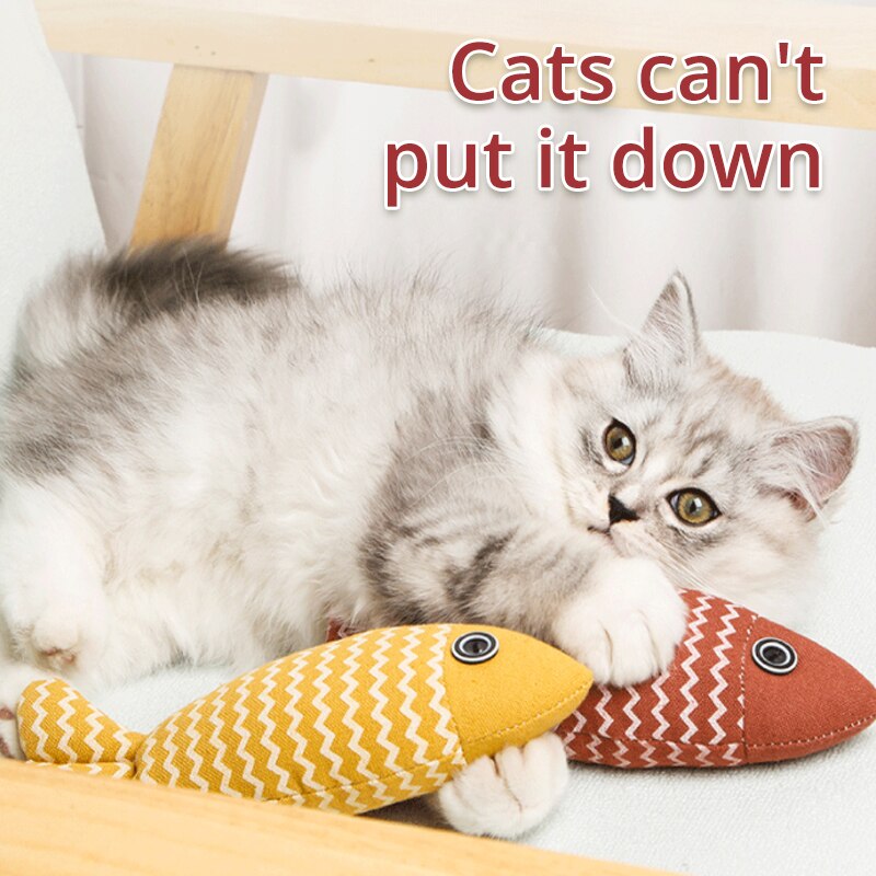 Fish Kitty Kick Stick Cat Kick Toy Cat Chew Toy Kitten Teething Toys Interactive Cat Catnip Toys for Cat