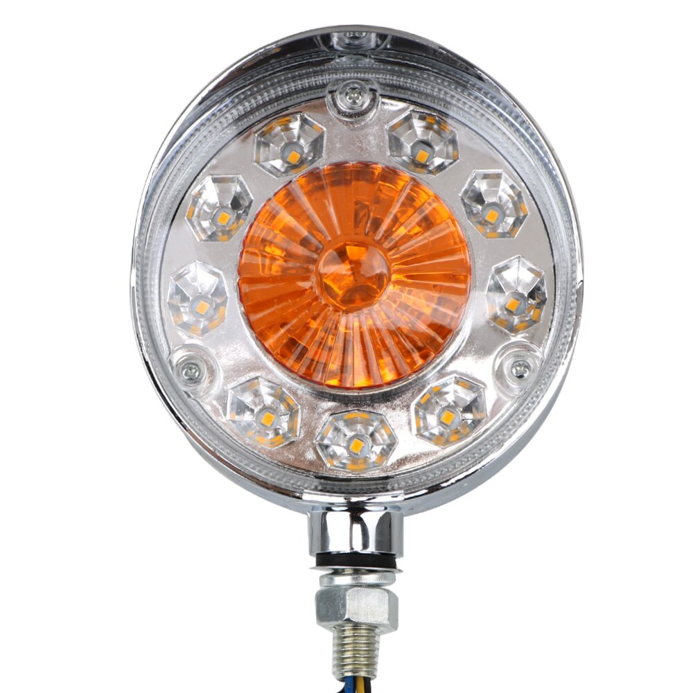 Luces LED intermitentes para camiones, coches, remolques, tractores, autobuses, barcos, 24V, luz de parada de doble cara, luces de indicador lateral rojo/amarillo