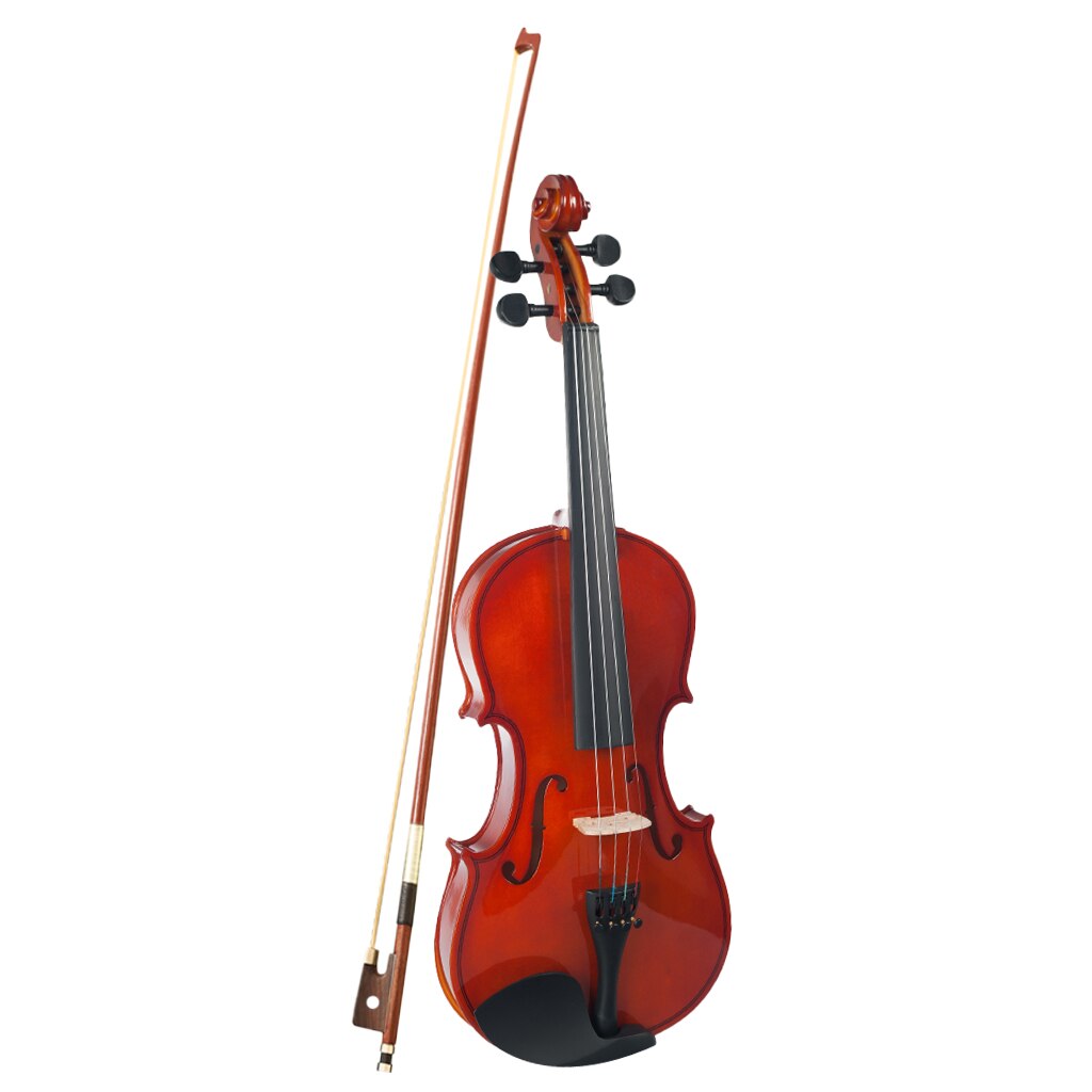 Solid Wood Acoustic Violin Fiddle Set for Beginner Student - Full Size Stringed Instruments