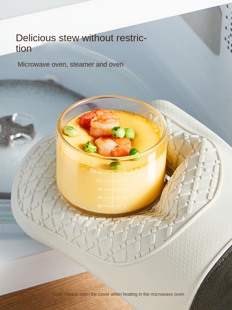 COOKER KING Steamed Egg Bowl Slow Cooker Borosilicate Glass Cubilose Stewing Small Bowl Tureen Baby Tableware