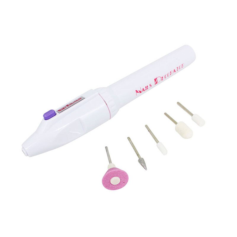 5 In 1 Electric Nail Drill Kit Battery Manicure Pedicure Grinding Polishing Nail Mini Portable Tools Machine