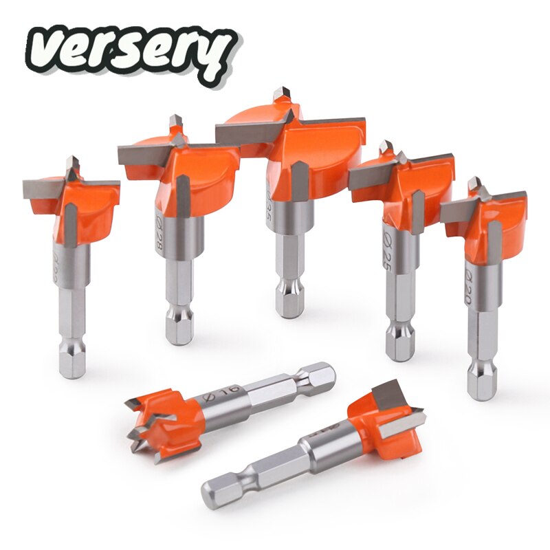 16-35Mm Tungsten Carbide Hout Scharnier Boring Boor Forstner Gatenzaag Met 1/4 Hex schacht Voor Plactic Hout