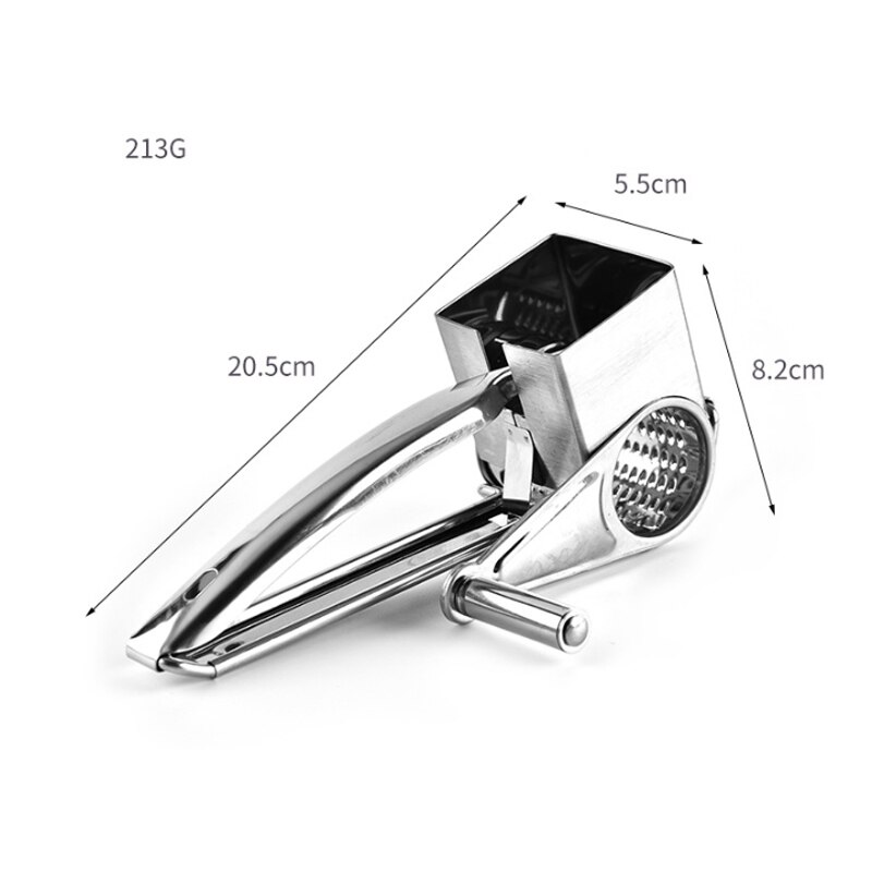 Stainless Steel Rotary Cheese Grater with 1Different Blades Cheese Slicer Chopper Kitchen Tool Cheese Ralador