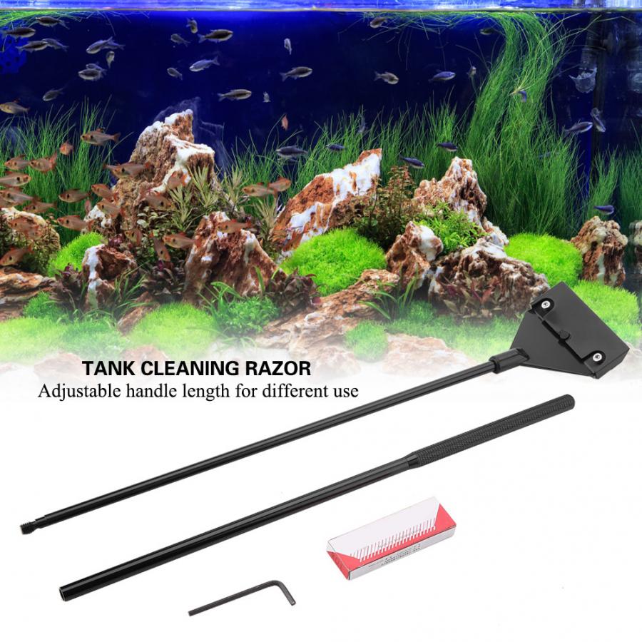 Aquarium Fish Tanks Cleaning Tools Aquarium Fish Tanks Cleaner Algae Scraper Detachable Tank Razor Blade Glass Cleaner Tool