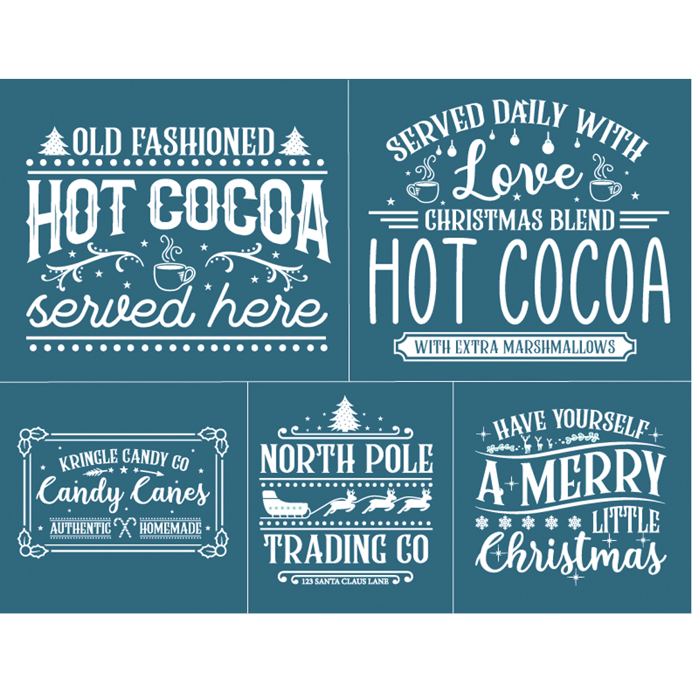 Alinacutle Kerst 8.5X11 "Herbruikbare Zelfklevende Zeefdruk Stencils Mesh Transfers Voor Woondecoratie Handgemaakte Ambachtelijke: Goud