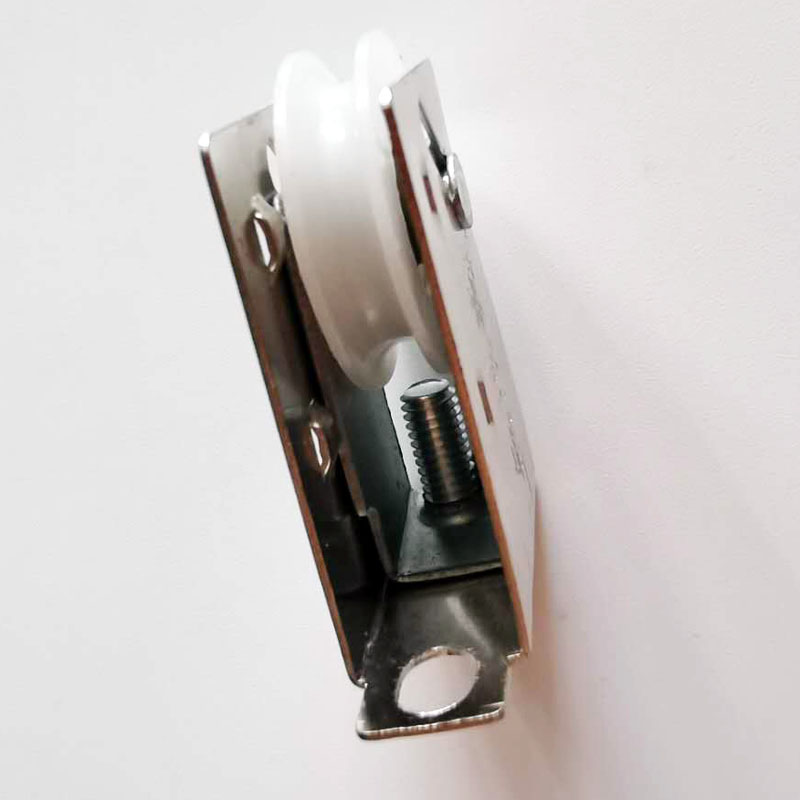 Poulie de fenêtre coulissante 828, roue unique chromée, rouleau en alliage d'aluminium suspendu, arbre de table chromé, 1 pièce