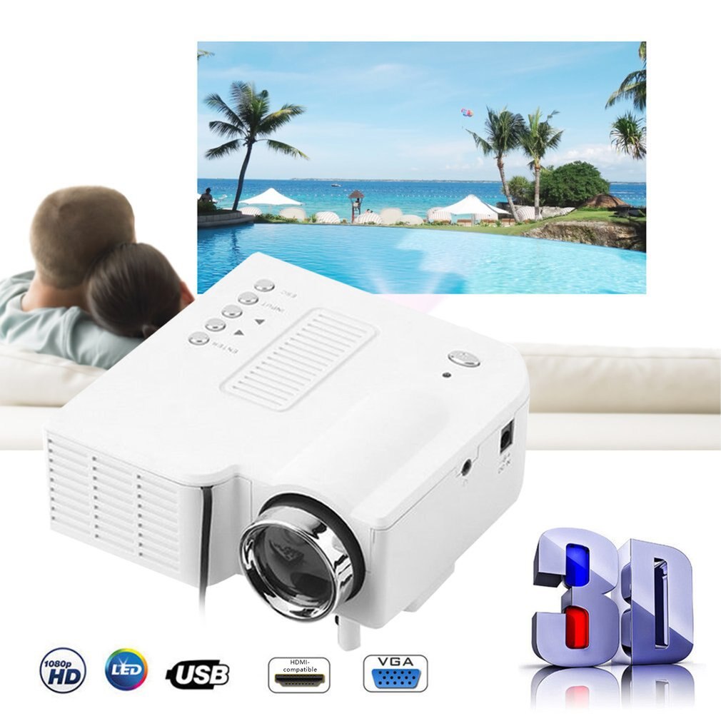 Portable Mini Digital LCD Projector Video Media Player Projector Entertainment For Home Cinema Theater