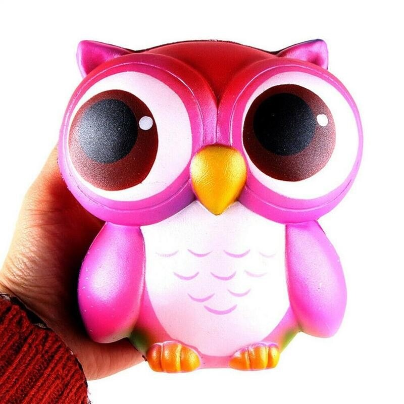 Adorable Owl Squishy Slow Rising Cartoon Doll Simulation Owl Toy Decompression Stress Cute Reliever Toy Children Pu Slow Re I2K5