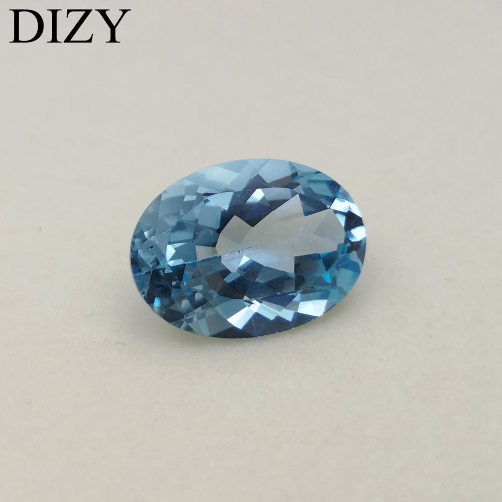 DIZY Sky Blue Topaz Ovale Gefacetteerde Cut 13*18mm 14.5Cts Natuurlijke Losse Edelsteen Voor Zilver en Goud diy sieraden Montage