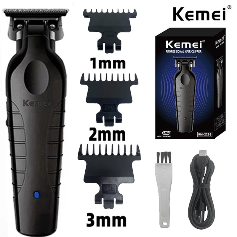 Kemei 2296 2299 Barbier Akku-Haarschneider 0 mm Null Gapped Haarschneidemaschine Detailer Professionelle elektrische beenden-Schneidemaschine: verrotten