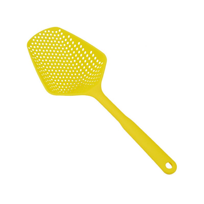 Kitchen Utensils Cookware Cooking Tools Shovels Vegetable Strainer Scoop Nylon Spoon Large Colander Soup Filter Kitchen Tools: yellow