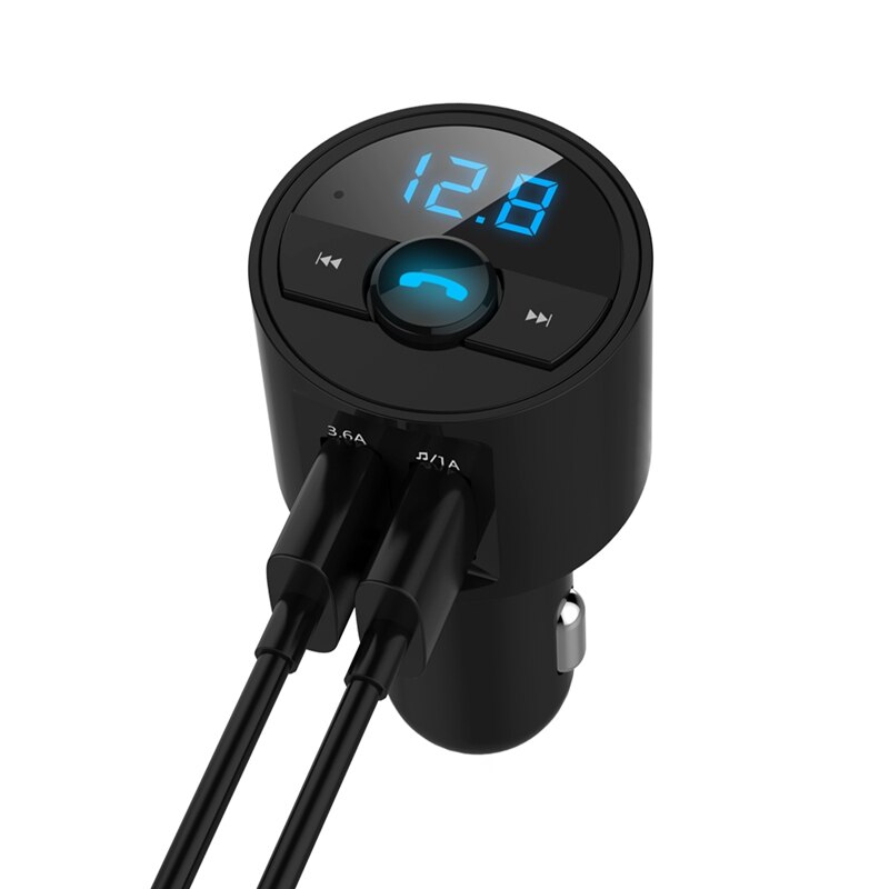 Bluetooth car kit FM transmitter MP3 player with LED dual USB 3.1A fast charging voltage display TF music U disk AUX playback