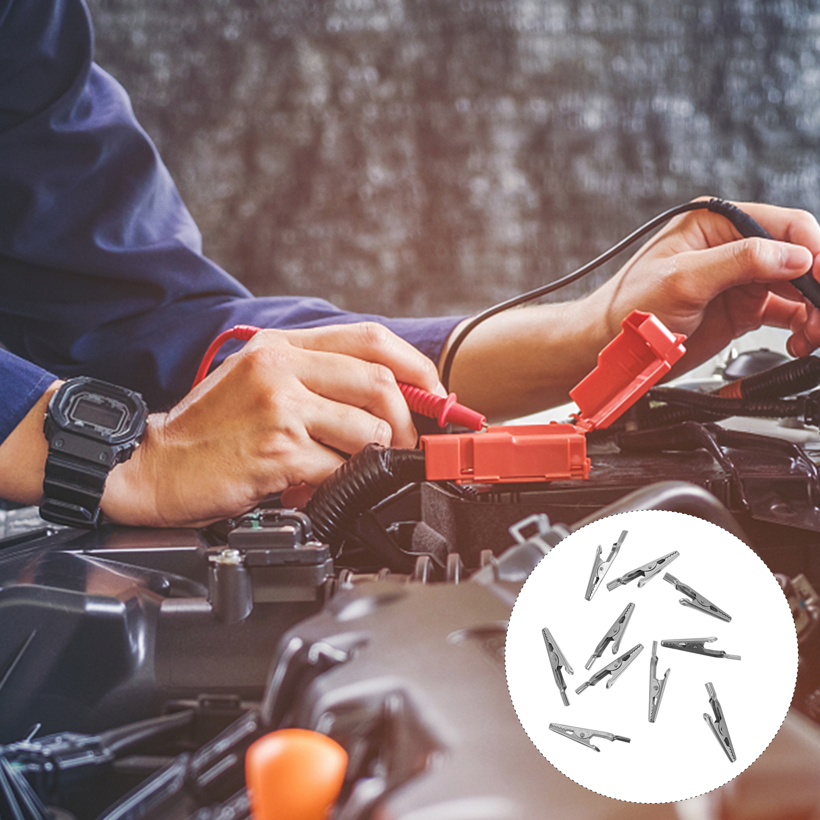 10pcs Metal Alligator Clips Testing Alligator Clamps Steel Crocodile Clamps