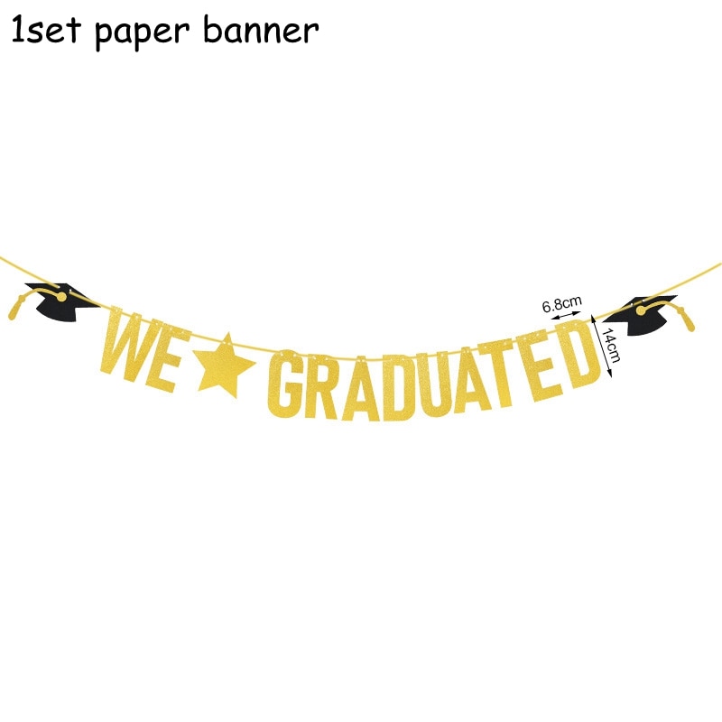 Graduation Balloons Congrats Grad Paper Garland Banner Graduation Party Decorations College Celebration Party DIY Decor Supplies: B02-banner