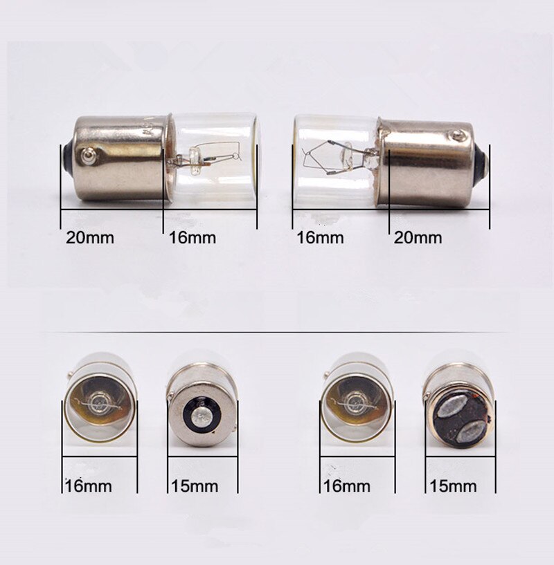 Baïonnette B15 24v5w, lumière d&#39;indicateur B15 110v5w, machine-outil lumière B15 220v5w, ampoule de signal, ampoule plate 2 pièces/lot