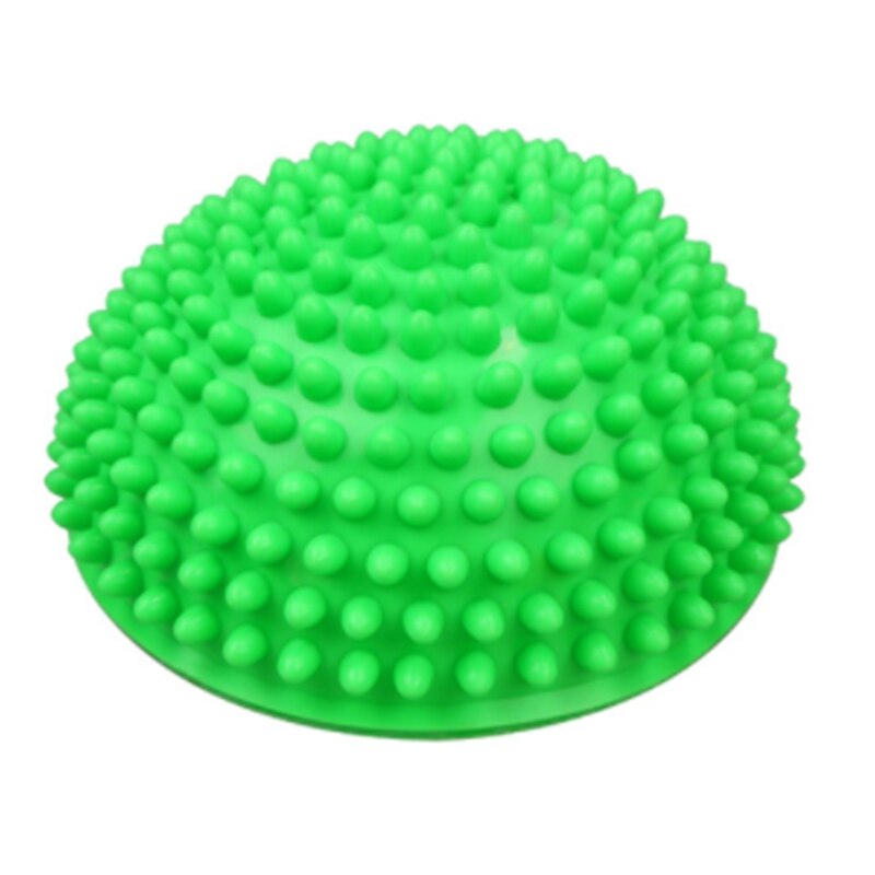 -Inflatable Half Sphere Yoga Balls PVC Mage Exercises Trainer Balancing Ball for Gym Pilates Sport Fitness: green