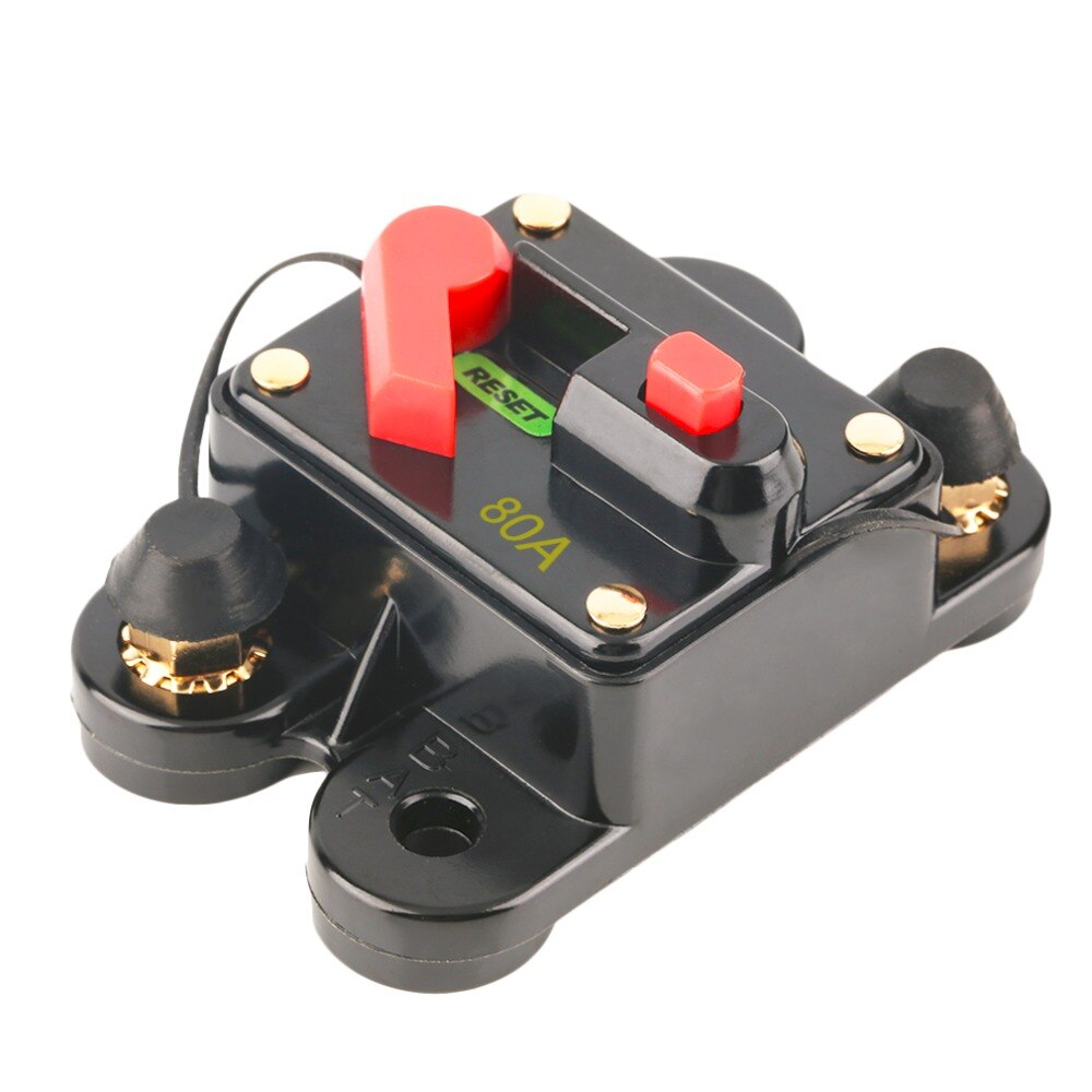 50A 60A 80A 100A 125A 150A 200A optional Car Audio Inline Circuit Breaker Fuse for 12V Protection SKCB-01-100A