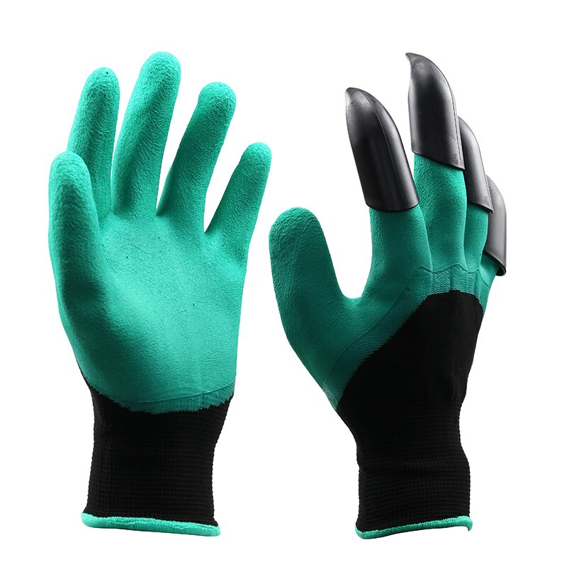 4/8 hånd klo abs plast haven gummihandsker havearbejde grave plantning holdbar vandtæt arbejdshandske udendørs gadgets 2 stil: 4- hånds klo