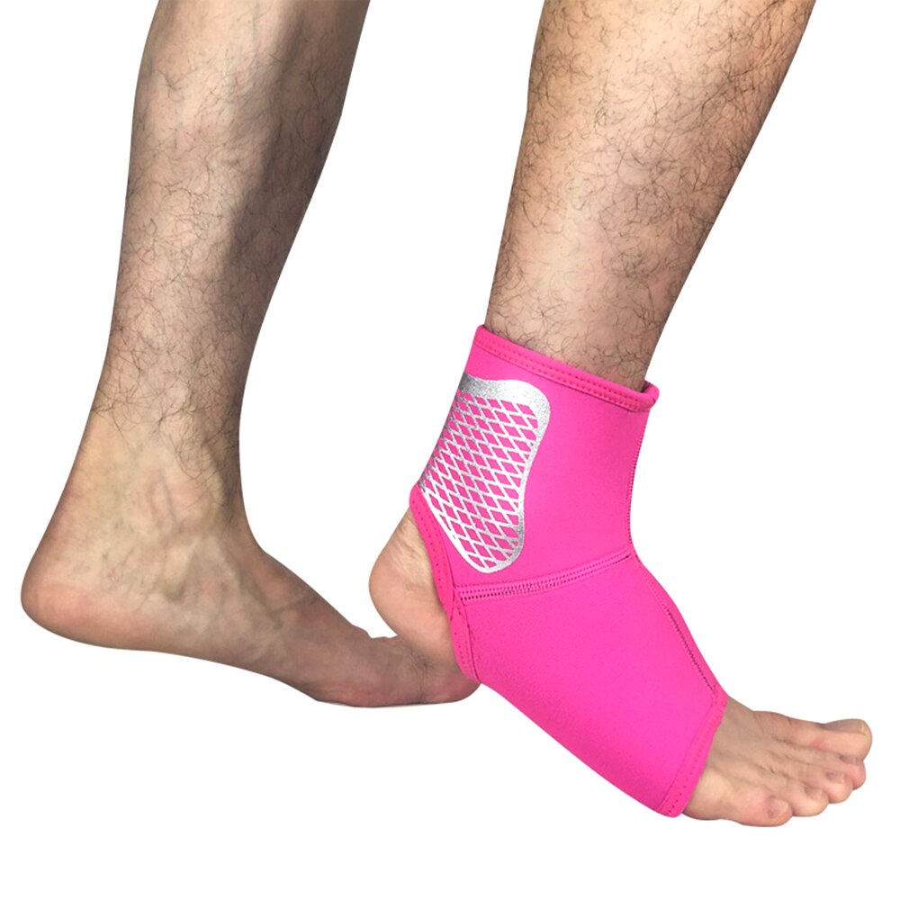 1 stk elastisk nylonstrop ankelstøttebøjle badminton basketball fodbold ridning taekwondo fitness hælbeskytter: Rød / Xl